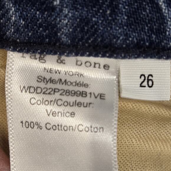 rag & bone Jeans Womens 26 Alex High Rise Ankle Straight Venice Acid Wash Crop - Picture 8 of 13